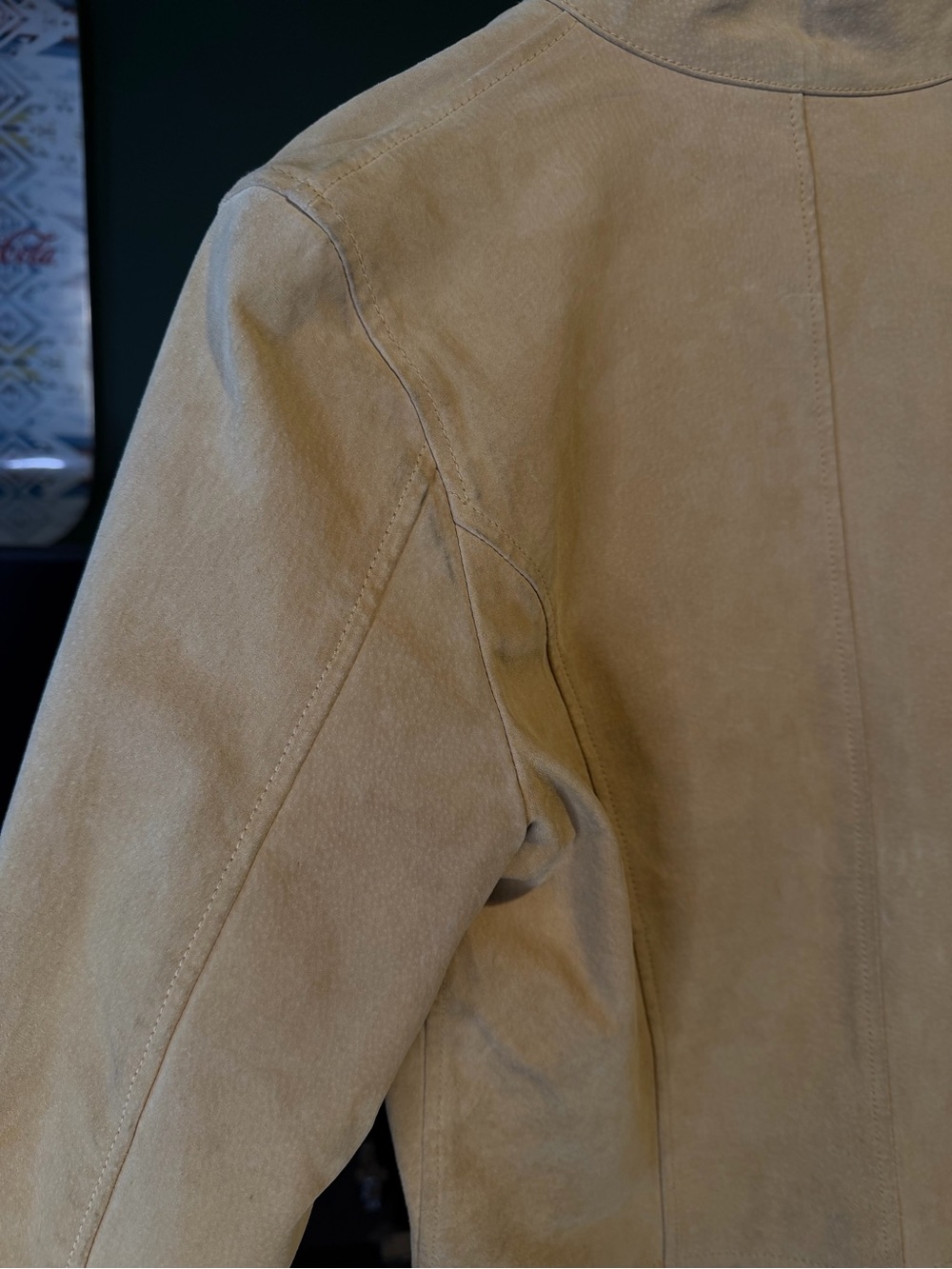 Suede Fringe Women's Jacket in Tan new with tags flying pig nv leather - Picture 11 of 11